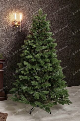 3D stromček ma pekný tvar a veľký počet vetvičiek s 3D ihličím . Toto 3D ihličie dokonalé znázorňuje borovicové ihličie a tak je na nerozoznanie od živého stromčeka . Stromček je postavený na kovovom stojane .