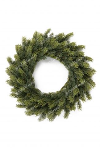 Božićni vijenac 3D italijanska smreka. 3D italijanska smreka božićni vijenac zaista je vrlo gust i moderan. Dvobojne zelene 3D mekane iglice savršeno oponašaju iglice na živim grančicama.