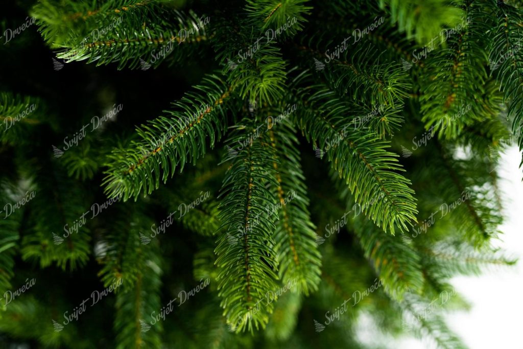 Umjetno božićno drvce FULL 3D finska smreka, detalji iglica. Dizajn drveta nadahnut je skandinavskom prirodom. Cijelo se drvo sastoji samo od kvalitetnih 3D igala. Igle se kombiniraju u blijedo zelenu i tamniju nijansu zelene.