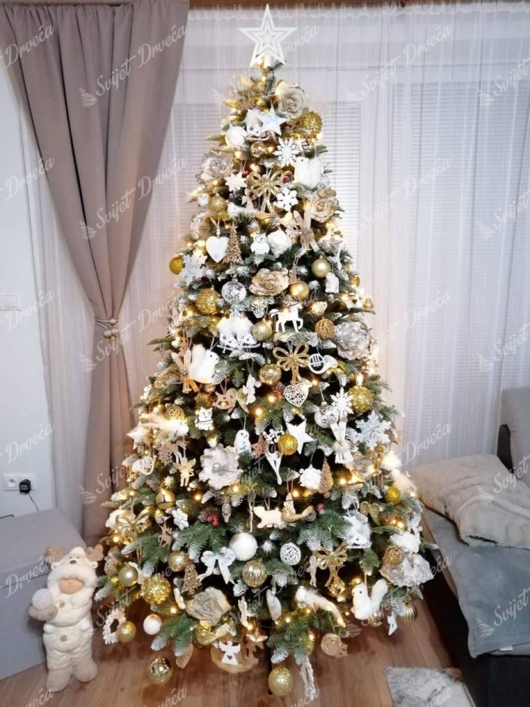 Umjetno božićno drvce 3D Snježna Jela 210cm