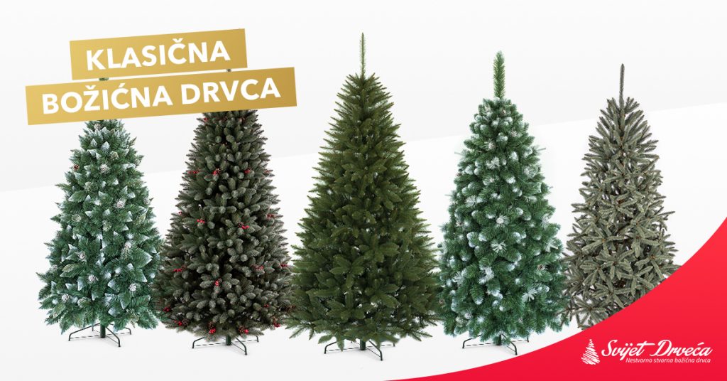 Klasična umjetna božićna drvca