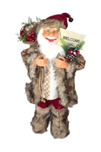 Dekoracija Santa Claus krem-bordi 60cm