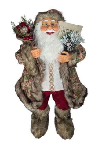 Dekoracija Santa Claus krem-bordi 80cm