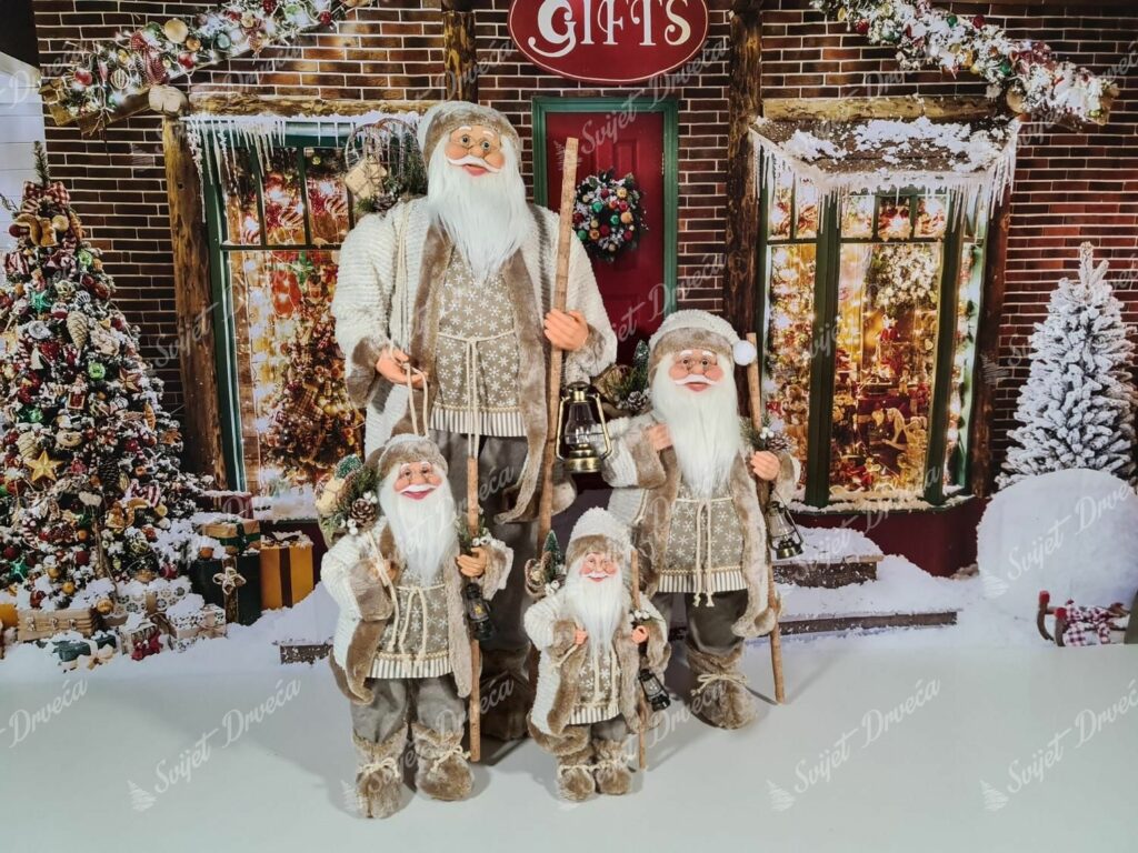 Dekoracija Djed Mraz zlatni