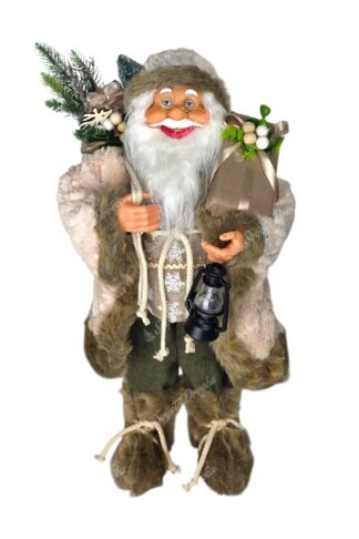 Dekoracija Djed Mraz Krem 60cm