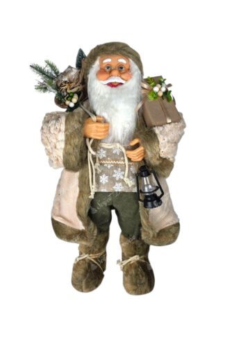 Dekoracija Djed Mraz Krem 80cm