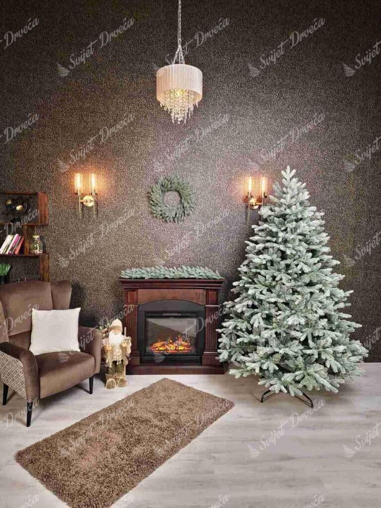 Umjetno božićno drvce 3D Srebrna Smreka