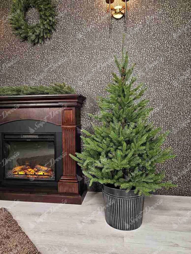 Umjetno božićno drvce u saksiji 3D Karpatska Smreka