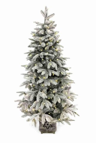 Umjetno božićno drvce 3D Arktička Smreka u saksiji LED